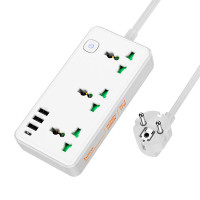 Подовжувач мережевий HOCO Storm 3-position socket AC7A |3USB/1Type-C, 3.4A/17W|