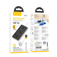 Подовжувач мережевий HOCO Storm 3-position socket AC8A |3USB/1Type-C, PD/QC, 3A/30W|