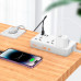 Подовжувач мережевий HOCO Storm 3-position socket AC8A |3USB/1Type-C, PD/QC, 3A/30W|