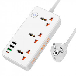 Подовжувач мережевий HOCO Storm 3-position socket AC8A |3USB/1Type-C, PD/QC, 3A/30W|