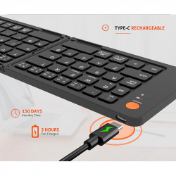 Клавіатура Meetion Foldable Keyboard MT-BTK001 |BT, 150 day standbuy, Type-C Charging|