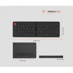 Клавіатура Meetion Foldable Keyboard MT-BTK001 |BT, 150 day standbuy, Type-C Charging|