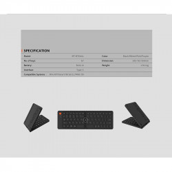 Клавіатура Meetion Foldable Keyboard MT-BTK001 |BT, 150 day standbuy, Type-C Charging|