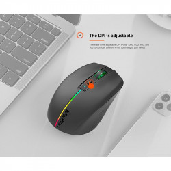 Миша MEETION 2.4 G+Bluetooth Dual Mode gaming mouse BTM002 |1000-1200-1600dpi, 6keys, Type-C Charging, RGB|