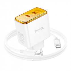 Адаптер мережевий Hoco Smart charger Type-C to Type-C Cable set CS43A |2Type-C, 45W/3A, PD/QC|