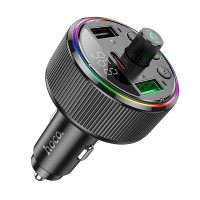 Адаптер автомобільний Hoco Guerrero car BT FM transmitter E82 |BT5.3, 2USB/1Type-C, 30W/3A, PD/QC|