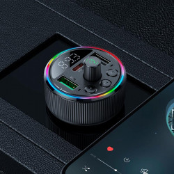 Адаптер автомобільний Hoco Guerrero car BT FM transmitter E82 |BT5.3, 2USB/1Type-C, 30W/3A, PD/QC|