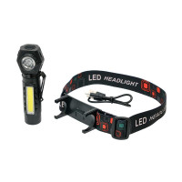 Ліхтарик налобний LED RL-211 |Type-C, XPE LED+COB, Magnetic fix torch|
