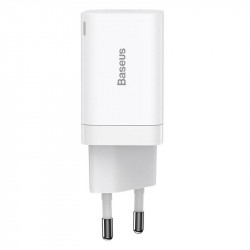 Адаптер мережевий BASEUS Super si Pro Quick Charge |1USB/1Type-C, 30W/3A, PD/QC| (CCSUPP-E02)