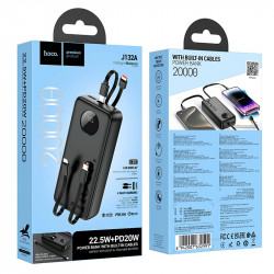 УМБ HOCO Sabio fully compatible power bank with 3 cables J132A 20000mAh |1USB/1Type-C, 22.5W/3A, PD/QC|