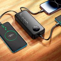 УМБ HOCO Sabio fully compatible power bank with 3 cables J132A 20000mAh |1USB/1Type-C, 22.5W/3A, PD/QC|