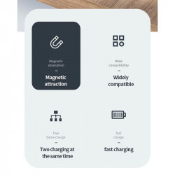 Зарядка Qi 2in1 wireless charger JYD-WC109 |15W Max, Phone/Apple-Android Watch Compatible| (Not included Watch charger)