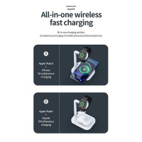 Зарядка Qi 2in1 wireless charger JYD-WC109 |15W Max, Phone/Apple-Android Watch Compatible| (Not included Watch charger)
