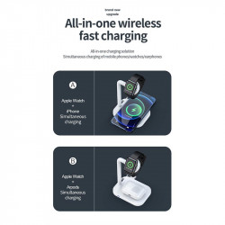 Зарядка Qi 2in1 wireless charger JYD-WC109 |15W Max, Phone/Apple-Android Watch Compatible| (Not included Watch charger)