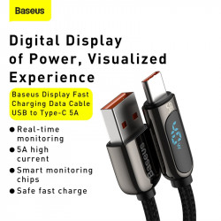 Кабель BASEUS Type-C Display Fast Charging Data Cable |1m, 5A| (CATSK-02)
