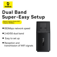 Baseus FastJoy Series WiFi Adapter 650Mbps (B01317600111-04)