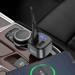 Адаптер автомобільний HOCO Fighter BT FM transmitter E67 |BT5.0, 2USB, U Disk, 3A, QC|