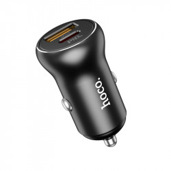 Адаптер автомобільний HOCO Smooth road car charger NZ5 |1USB/1Type-C, 30W/3A, PD/QC|