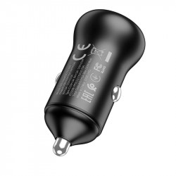 Адаптер автомобільний HOCO Smooth road car charger NZ5 |1USB/1Type-C, 30W/3A, PD/QC|