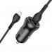 Адаптер автомобільний Hoco Type-C to Lightning Cable Smooth road car charger NZ5 |1USB/1Type-C, 30W/3A, PD/QC|