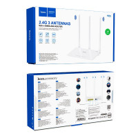 Роутер Hoco WiFi4 wireless router HI30 |2.4GHz, 300Mbps|