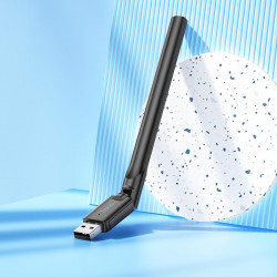 WiFi Adapter HOCO WiFi4 USB external antenna wireless network card HI32 |2.4GHz, 150Mbps, USB2.0|