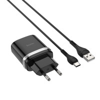 Адаптер мережевий Hoco Type-C Cable Smart FCP / AFC C12Q |1USB, 3A, 18W, QC3.0|
