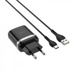 Адаптер мережевий Hoco Type-C Cable Smart FCP / AFC C12Q |1USB, 3A, 18W, QC3.0|
