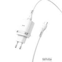 Адаптер мережевий Hoco Type-C Cable Smart FCP / AFC C12Q |1USB, 3A, 18W, QC3.0|