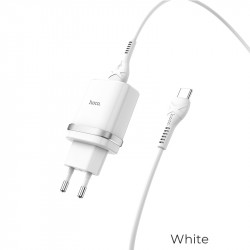 Адаптер мережевий Hoco Type-C Cable Smart FCP / AFC C12Q |1USB, 3A, 18W, QC3.0|