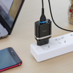 Адаптер мережевий Hoco Micro USB Cable Smart FCP / AFC C12Q |1USB, 3A, 18W, QC3.0|