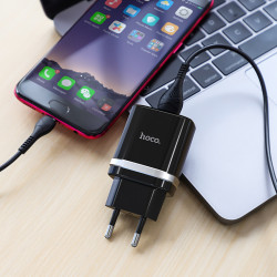 Адаптер мережевий Hoco Micro USB Cable Smart FCP / AFC C12Q |1USB, 3A, 18W, QC3.0|