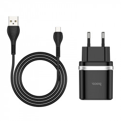 Адаптер мережевий Hoco Micro USB Cable Smart FCP / AFC C12Q |1USB, 3A, 18W, QC3.0|