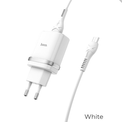 Адаптер мережевий Hoco Micro USB Cable Smart FCP / AFC C12Q |1USB, 3A, 18W, QC3.0|