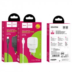 Адаптер мережевий Hoco Type-C cable Highway C77A |2USB, 2.4A|