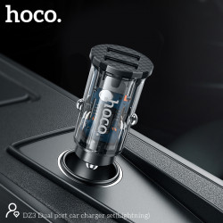 Адаптер автомобільний Hoco Lightning cable double port Car charger DZ3 |2USB, 2.4A|