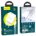 Адаптер мережевий Hoco Type-C to Lightning Cable Favor dual port N5 |1USB/1Type-C, PD20W/QC3.0, 3A| (Safety Certified)