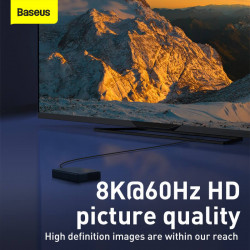 Кабель BASEUS High Definition Series HDMI 8k to HDMI 8k Adapter Cable |1m, 8K, HDMI2.1| (CAKGQ-J01)