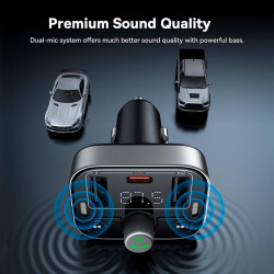 Адаптер автомобільний Baseus S-09 Pro Series Car FM Transmitter |BT5.3, PD/QC, 18W/2.4A|