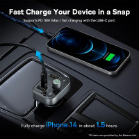 Адаптер автомобільний Baseus S-09 Pro Series Car FM Transmitter |BT5.3, PD/QC, 18W/2.4A|
