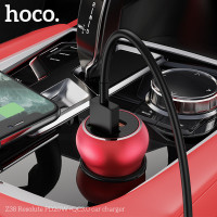Адаптер автомобільний Hoco Resolute Car charger Z38 |1USB/1Type-C, QC/PD, 3A, 38W|
