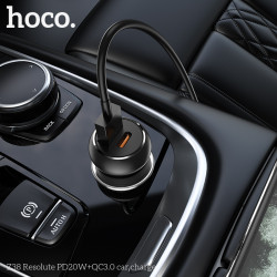 Адаптер автомобільний Hoco Resolute Car charger Z38 |1USB/1Type-C, QC/PD, 3A, 38W|