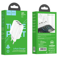 Адаптер мережевий HOCO Amazing three-port charger N15 |3USB, 3.4A|