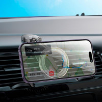 Тримач HOCO Advantage metal ring magnetic Car holder (center console) H51