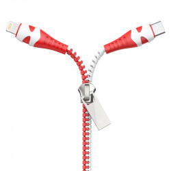 Кабель Hoco Combo 2 in 1 Lightning / Type-C Zipper charging cable U97 |0.96M, 2.4A|