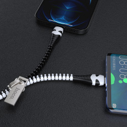 Кабель Hoco Combo 2 in 1 Lightning / Type-C Zipper charging cable U97 |0.96M, 2.4A|