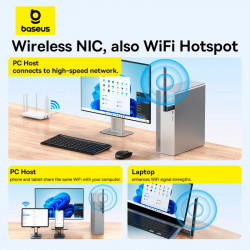 WiFi Adapter Baseus FastJoy Series 650Mbps (B01317600111-02)