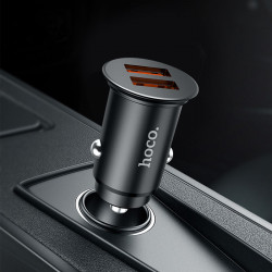Адаптер автомобільний Hoco Micro USB Cable Developer dual port Car charger set NZ1 |2USB, 3A, 36W, QC|
