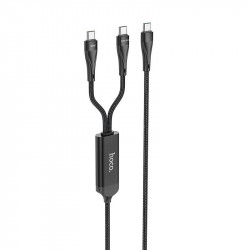 Кабель Hoco Combo Type-C to Type-C / Type-C Super U102 |1.5m, 3A,100W|