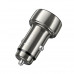 Адаптер автомобільний Hoco Leader dual-port Car charger with digital display Z50 |1USB/1Type-C, 48W/3A, PD/QC|
